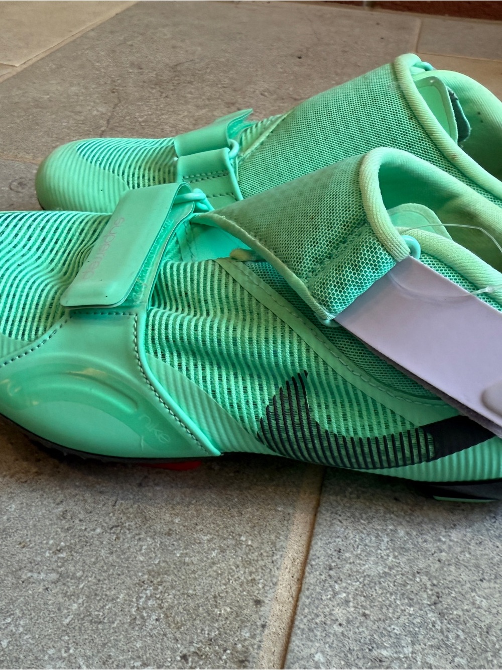 Nike Women’s Peloton Shoes in Mint Green with Black Swoosh